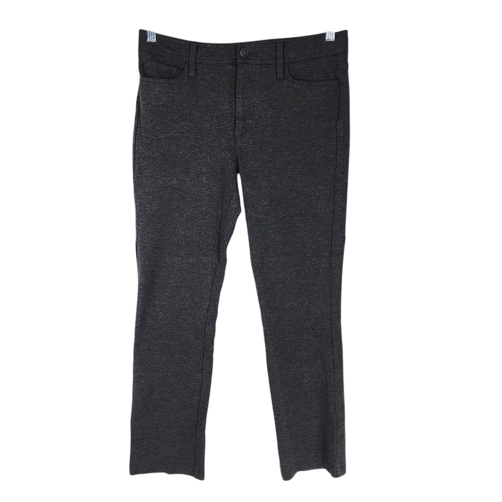 NYDJ 8P Womens Skinny Pants Petite Lift Tuck Ankle Stretch Gray Black 31x26 USA